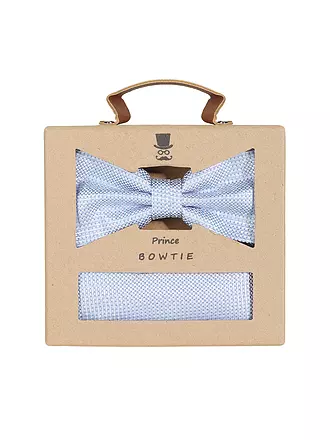 SEIDENFALTER | Coffret cadeau - Nœud papillon et pochette de costume | hellblau